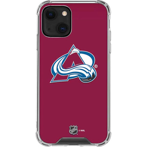 NHL Colorado Avalanche Solid Background iPhone 14 Clear Case