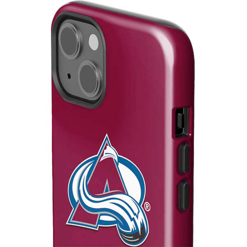 NHL Colorado Avalanche Solid Background iPhone 15 Plus Impact Case