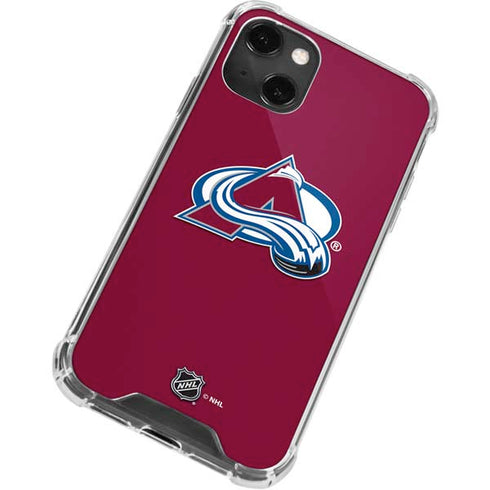 NHL Colorado Avalanche Solid Background iPhone 14 Plus Clear Case