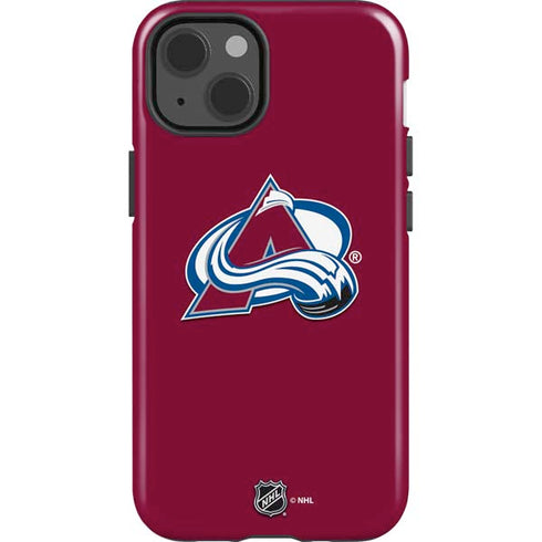 NHL Colorado Avalanche Solid Background iPhone 15 Impact Case