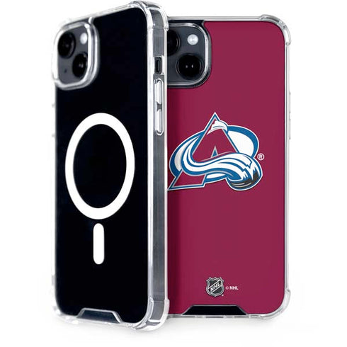 NHL Colorado Avalanche Solid Background iPhone 15 Plus MagSafe Case