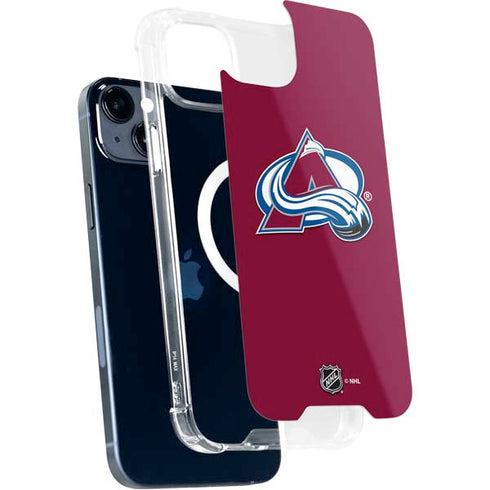 NHL Colorado Avalanche Solid Background iPhone 15 Plus MagSafe Case