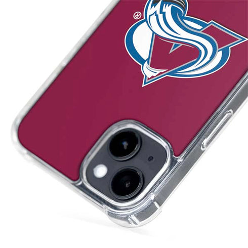 NHL Colorado Avalanche Solid Background iPhone 15 Plus MagSafe Case