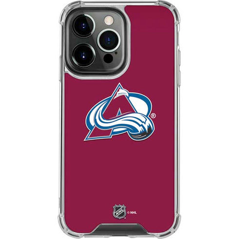 NHL Colorado Avalanche Solid Background iPhone 15 Pro Clear Case