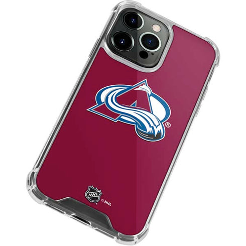 NHL Colorado Avalanche Solid Background iPhone 15 Pro Clear Case
