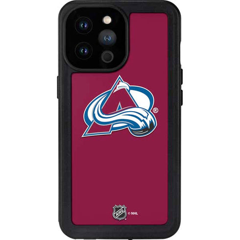 NHL Colorado Avalanche Solid Background iPhone 14 Pro Max Waterproof Case