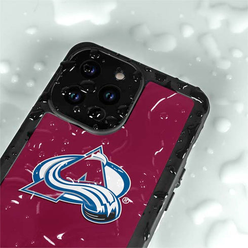 NHL Colorado Avalanche Solid Background iPhone 14 Pro Max Waterproof Case