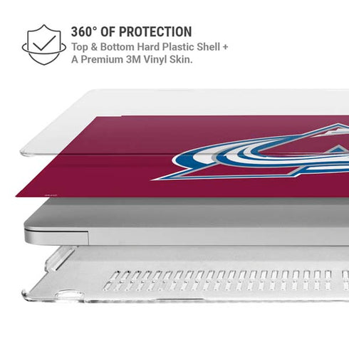 NHL Colorado Avalanche Solid Background MacBook Air 13in M1 (2021) Case plus Skin