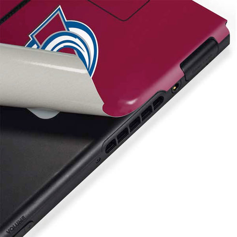 NHL Colorado Avalanche Solid Background Nintendo Switch Bundle Skin