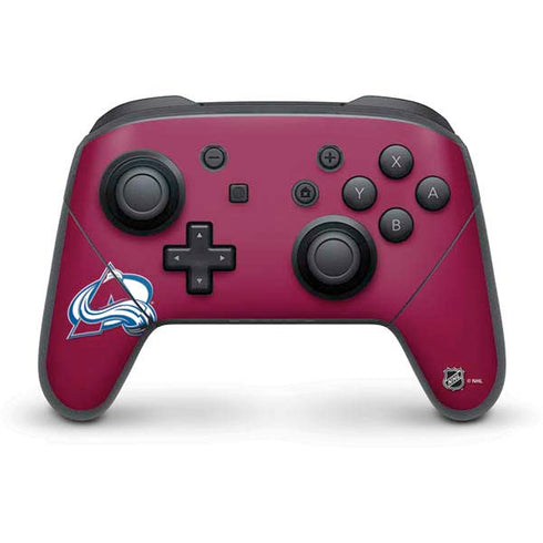 NHL Colorado Avalanche Solid Background Nintendo Switch Pro Controller Skin