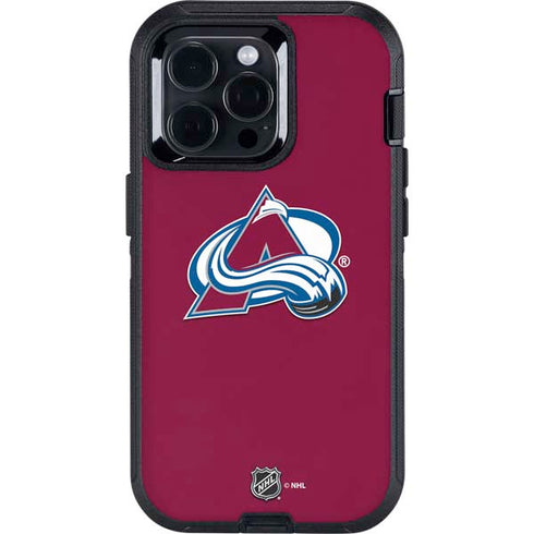 NHL Colorado Avalanche Solid Background Otterbox Defender iPhone Skin