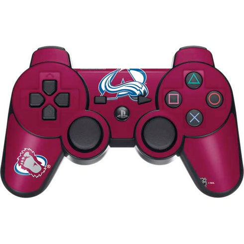 NHL Colorado Avalanche Solid Background PS3 Dual Shock wireless controller Skin