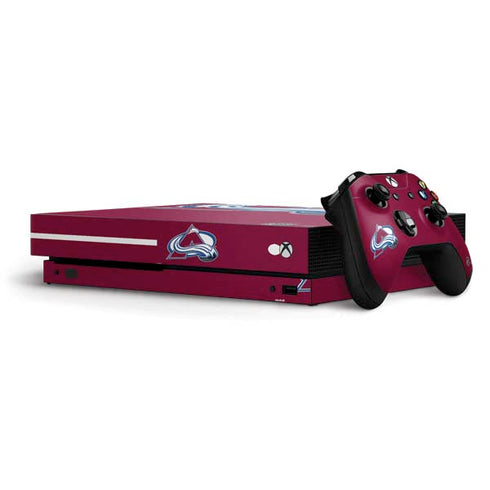 NHL Colorado Avalanche Solid Background Xbox One X Bundle Skin