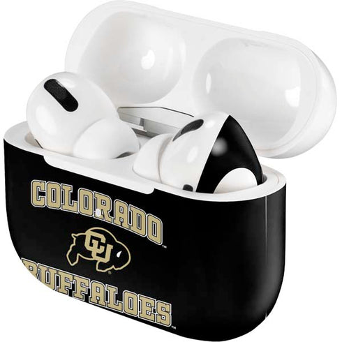 University of Colorado CU Logo on Gold Apple AirPods Pro Skin