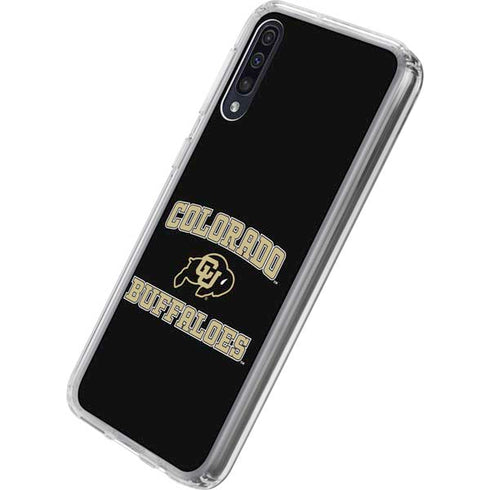 University of Colorado CU Logo on Gold Galaxy A50 Clear Case