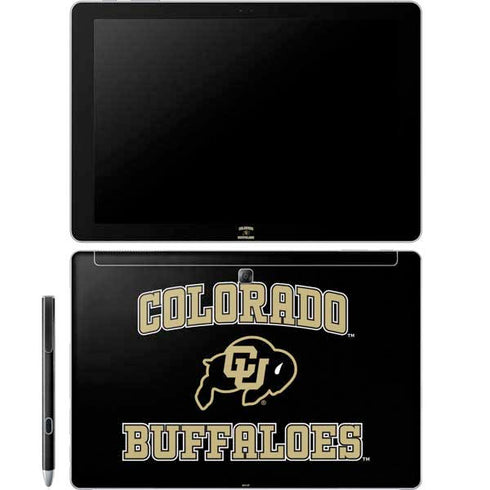 University of Colorado CU Logo on Gold Galaxy Book 12in Skin