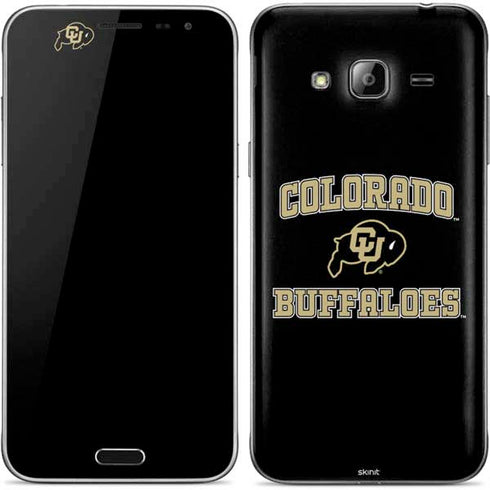 University of Colorado CU Logo on Gold Galaxy J3 Skin