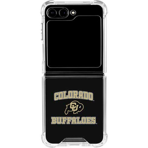University of Colorado CU Logo on Gold Galaxy Z Flip5 5G Clear Case