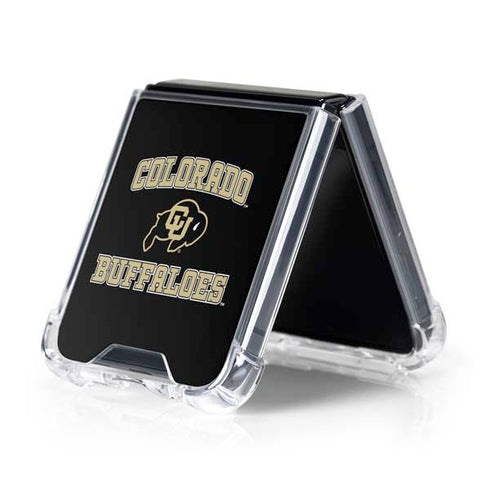 University of Colorado CU Logo on Gold Galaxy Z Flip5 5G Clear Case