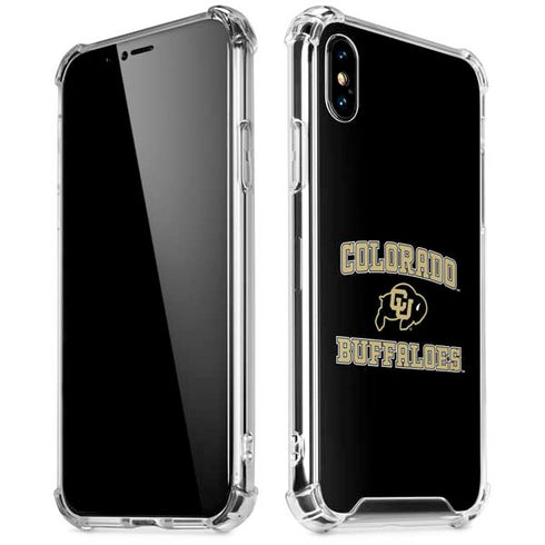 University of Colorado CU Logo on Gold iPhone XS Max Clear Case