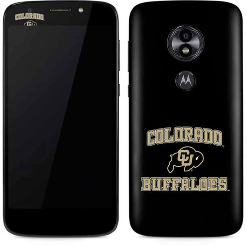 University of Colorado CU Logo on Gold Moto E5 Play Skin