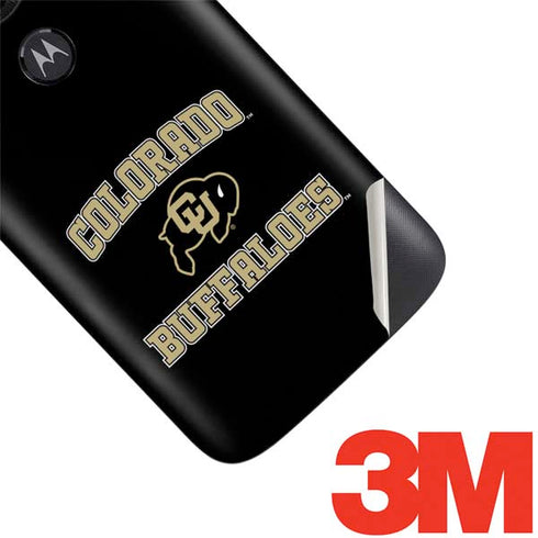 University of Colorado CU Logo on Gold Moto E5 Play Skin
