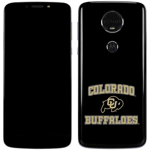 University of Colorado CU Logo on Gold Moto E5 Plus Skin