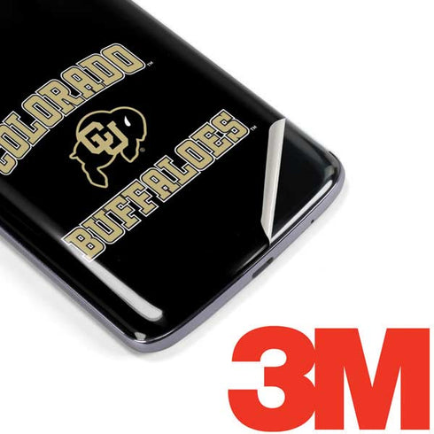 University of Colorado CU Logo on Gold Moto E5 Plus Skin