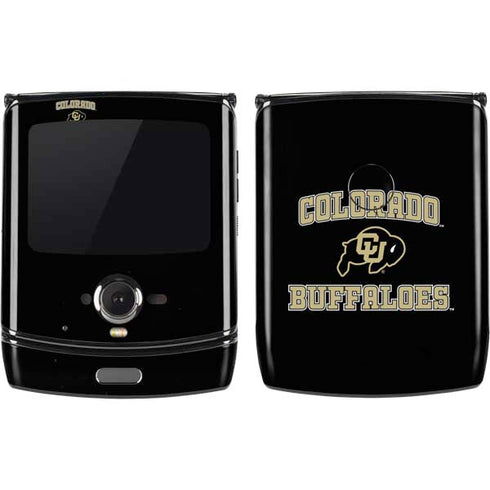 University of Colorado CU Logo on Gold Motorola RAZR Skin