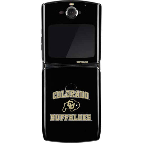 University of Colorado CU Logo on Gold Motorola RAZR Skin