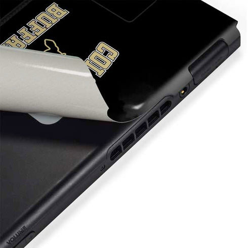 University of Colorado CU Logo on Gold Nintendo Switch Bundle Skin