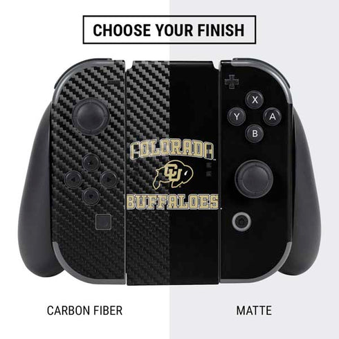 University of Colorado CU Logo on Gold Nintendo Switch Bundle Skin