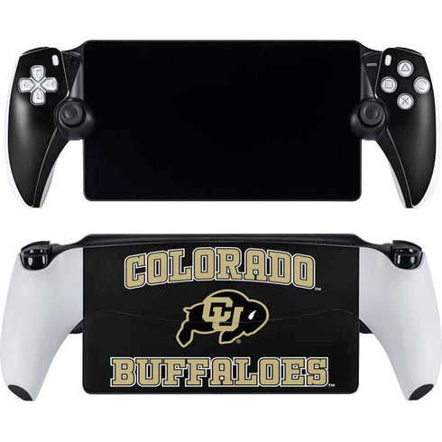 University of Colorado CU Logo on Gold PlayStation Portal Remote Player Skin