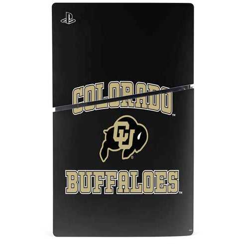 University of Colorado CU Logo on Gold PS5 Slim Digital Edition Console Skin