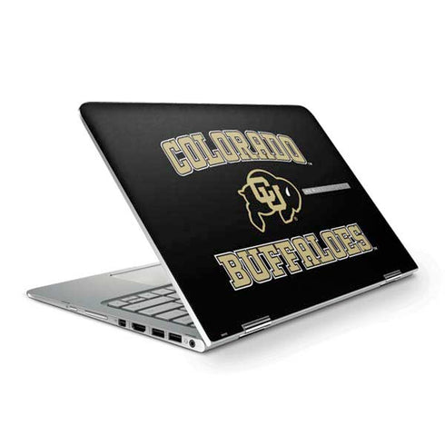 University of Colorado CU Logo on Gold HP Spectre Skin