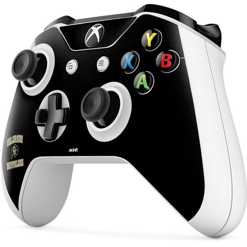 University of Colorado CU Logo on Gold Xbox One S Controller Skin