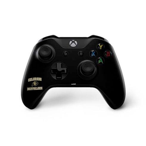 University of Colorado CU Logo on Gold Xbox One X Controller Skin