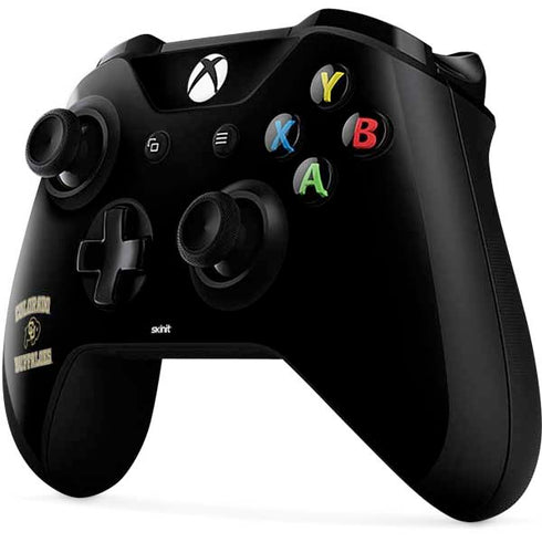 University of Colorado CU Logo on Gold Xbox One X Controller Skin
