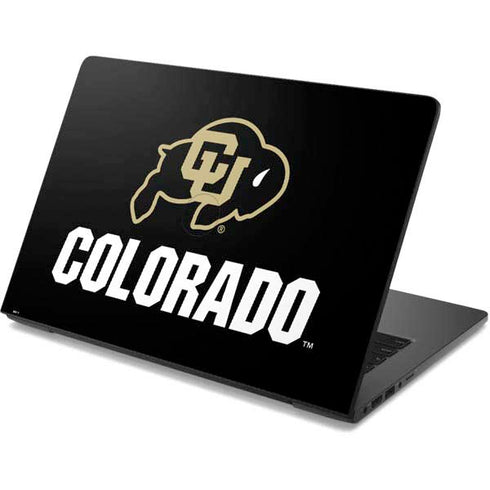 University of Colorado CU Logo on Black Dell Chromebook Skin