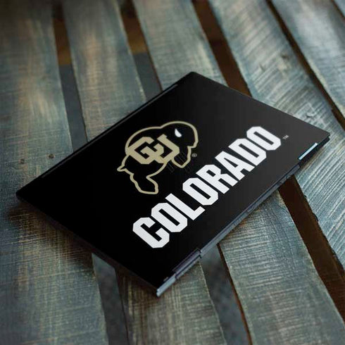University of Colorado CU Logo on Black HP Envy Skin