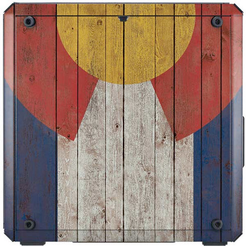 Colorado Flag Dark Wood Cooler Master MasterBox Q300L Mini Tower Skin