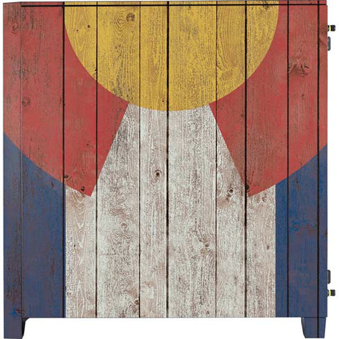 Colorado Flag Dark Wood Corsair 4000D Tempered Glass Mid-Tower ATX Case Skin