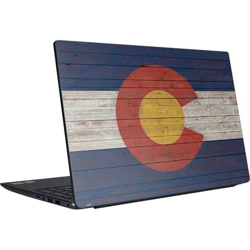 Colorado Flag Dark Wood Dell Vostro Skin