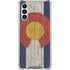 Colorado Flag Dark Wood Galaxy A13 5G Clear Case