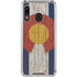 Colorado Flag Dark Wood Galaxy A30 Clear Case