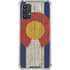 Colorado Flag Dark Wood Galaxy A32 5G Clear Case