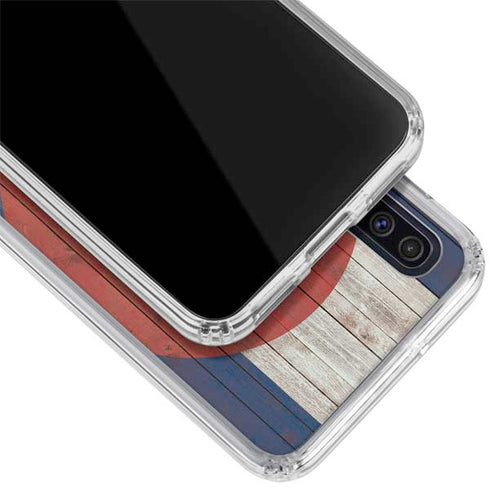Colorado Flag Dark Wood Galaxy A50 Clear Case