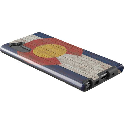 Colorado Flag Dark Wood Galaxy Note 10 Pro Case