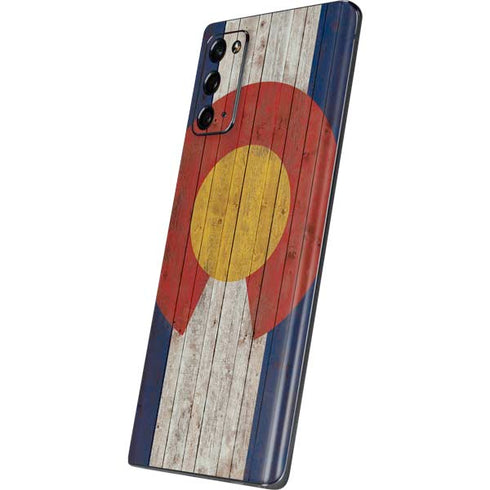 Colorado Flag Dark Wood Galaxy Note20 5G Skin