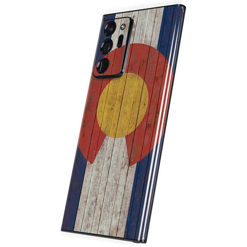 Colorado Flag Dark Wood Galaxy Note20 Ultra 5G Skin